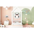 thumbnail image 3 of Twin House-style Roof Headboard Floor Bed In White, Pine Wood For Long-lasting Use White With House-shaped Headboard, Constructed From Solid Decor, 3 of 4