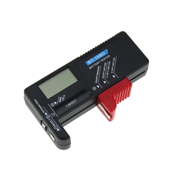 GJX Portable Battery Tester Volt Checker Voltage Meter Battery Capacity Tester for 9V, 1.5V, AA, AAA, and Button Cell Batteries