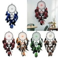 thumbnail image 3 of Dreamcatchers Hanging Ornament with Glowing in Dark Beads and Feathered Tassels Wind Chimes for Car or Home Wall Decors, 3 of 18