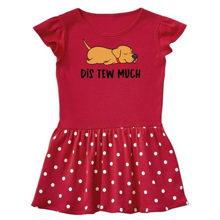 

Inktastic Napping Dis Tew Much Golden Labrador Retriever Gift Baby Girl Dress