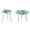 White+Green, variant on Nature Inspired Side Table (2) - , White With Floral Painted Tops, Elevate Your Home Style Bedroom, Living Room, Foyer Of 2 Nature Tables White, Make Stand Out