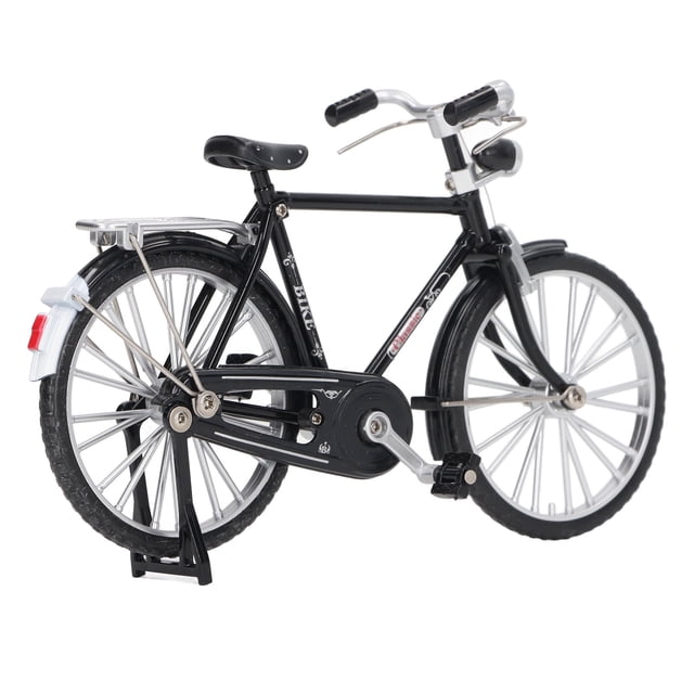 Alloy Bicycle Model Toy, 1:10 Alloy Bicycle Model Vintage Miniature Simulation Collection Free Standing Bike Model With Inflator Briefcase