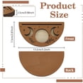 thumbnail image 2 of Tarot Card Holder Wooden Half Round Camel Color Tarot Card Stand Moon Phase Design Tarot Card Display Rack For Displaying Your Daily Affirmation Cards Wiccan Decoration, 2 of 9