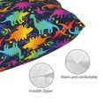 thumbnail image 3 of Yiaed Colorful Dinosaur Print Brushed Microfiber Envelope Pillowcases, Standard,Envelope Closure Pillow Cases(No pillow core)-14"x20", 3 of 6