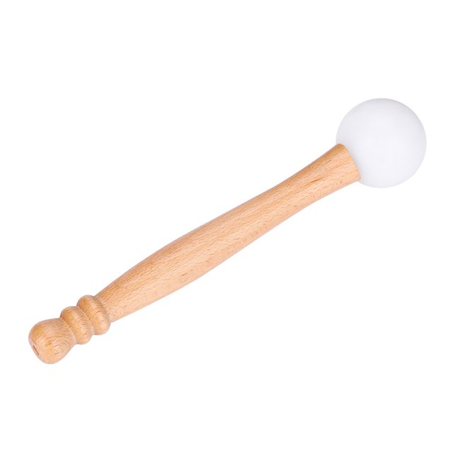 Singing Bowl Mallet, Wood Mallet Stick Rubber O Rings for Playing Crystal Singing Bowl