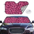 thumbnail image 2 of Kdxio Pink Butterfly Print Windshield Sun Shade,UV Rays and Sun Heat Protection,Sunshade for Car Windshield,Car Shade Front Windshield -, 2 of 6