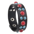 thumbnail image 3 of Brazalete de material cuero negro con de mujer para hombre de color turquesa Hugo Bohemian Bracelet, 3 of 10