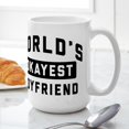 thumbnail image 6 of CafePress - World's Okayest Boyfriend - 15 oz Ceramic Large White Novelty Mug, 6 of 6