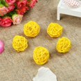 thumbnail image 1 of Bolas de ratán, bolas de ratán de mimbre, 5 piezas de 5 cm redondas Sepak Takraw Bola de ratán colorida para fiesta de bodas Decoración del día de San Valentín Adorno de ratán DIY Amarillo oso de fresa Juguete, 1 of 5