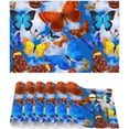 thumbnail image 4 of Placemats Set of 4 Heat-Resistant Rectangle Place Mats Butterfly Blue Washable Plastic PVC Dining Table Mat Non-Slip Wipeable Woven Vinyl Placemat for Kitchen Patio Table Decor, 4 of 5
