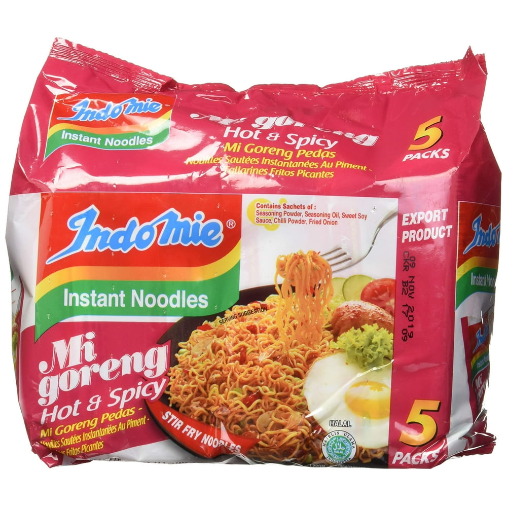 Indomie Hot & Spicy Instant Noodles 400gm (Pack of 5)
