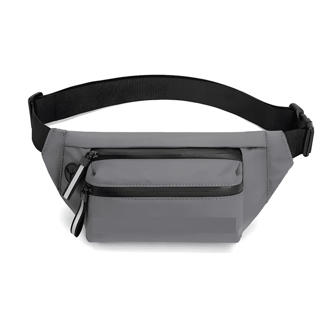 Riñonera Deportiva Ajustable, Bolsa Malubero Gris