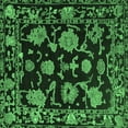 thumbnail image 1 of Ahgly Company Indoor Square Oriental Emerald Green Traditional Area Rugs, 5' Square, 1 of 4