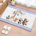 thumbnail image 2 of Cartoon Animals Bathroom Rug Washable 2x3 Entryway Rug Non Slip Modern Forest Celebration Party Front Door Mat Low Pile Indoor Doormat Throw Floor Carpet for Kitchen Bedroom Entrance, 2 of 8