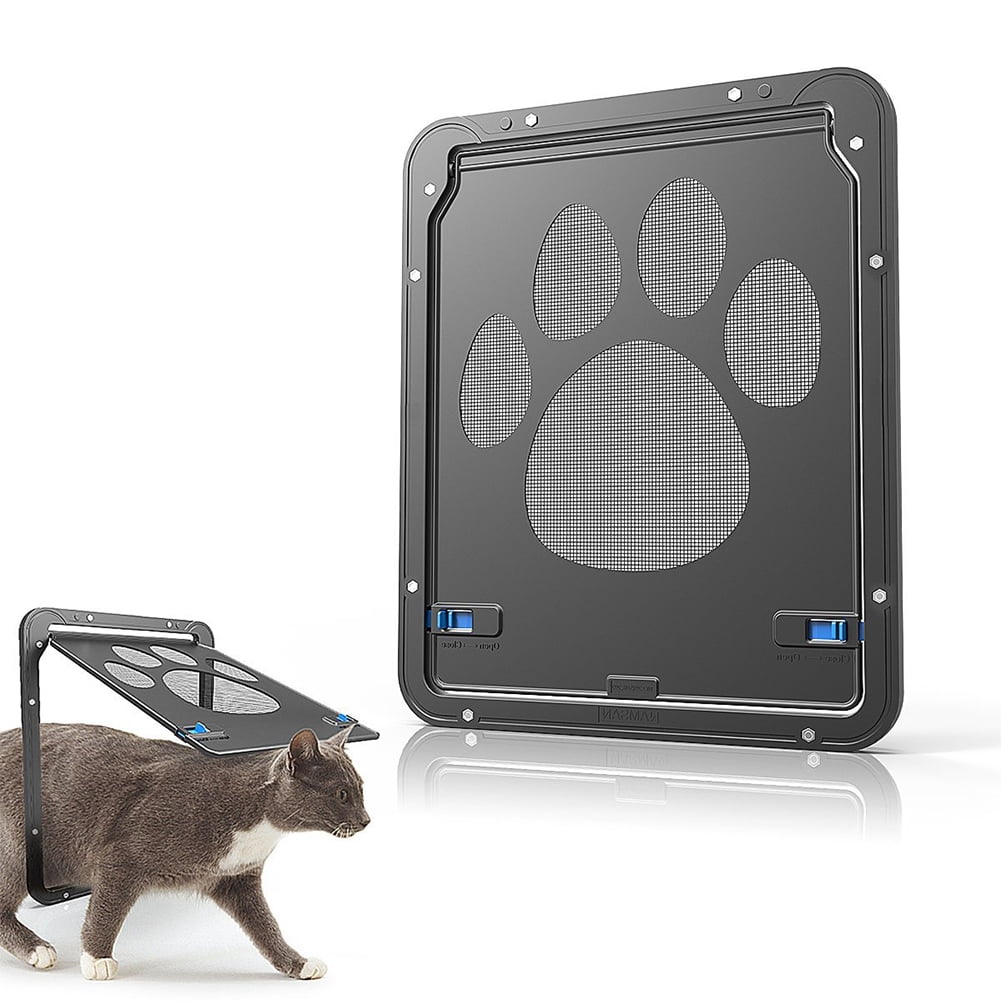 Dog Footprint Pattern Pet Cat Door Window Door Screen Doggie Flap Pet Supplies