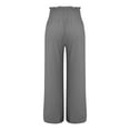 thumbnail image 6 of Tittly Wide Leg Pants Woman Baggy Pants Women Summer High Waisted Cotton Linen Palazzo Pants Wide Leg Long Pant Trousers With Pocket Sweatpants Women Lounge Pants Women Grey M, 6 of 6