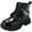 style-03 Black, variant on Kogui Boots for Little Girls Girls Ankle Boots Lace Up Shoes with Side Zipper for Toddler/Little Kid/Big Kid Size 11.5 (White,Little Kids 11.5)