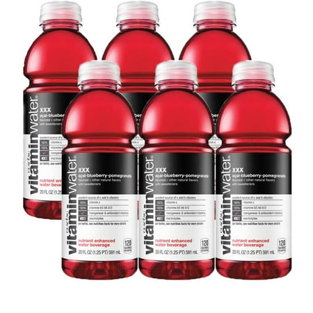 Water Acai-Blueberry-Pomegranate - XXX, 20 Oz Bottle (Pack of 6, Total of 120 Oz)