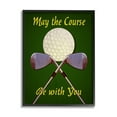 thumbnail image 2 of Stupell Industries May Course Be With You Fun Sports Golf Clubs Graphic Art White Framed Art Print Wall Art, Design by Graffitee Studios, 2 of 5