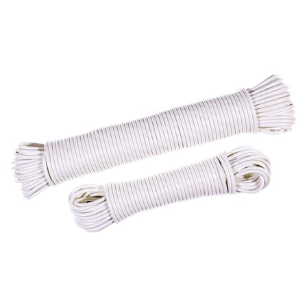 5/32 Inch Clothesline - Plastic Clothes Line - All Purpose Laundry Line Dryer Rope for Outdoor, Indoor, Art, Crafting Projects - Fiber Reinforced Line - (100 Feet)