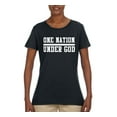 thumbnail image 2 of Wild Bobby One Nation Under God Inspirational/Christian Women Graphic Tee, Black, Small, 2 of 5
