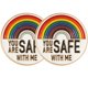thumbnail image 3 of 2pcs estás a salvo conmigo alfileres de alfileres arcoiris broche pin de esmalte alfilador, 3 of 7