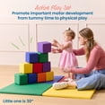 thumbnail image 4 of ECR4Kids SoftZone Quad Fold-N-Go Mat and Patchwork Toddler Blocks, Soft Play, Assorted, 13-Piece, 4 of 9