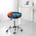 thumbnail image 6 of Salouo Colorful Parrot Jungle Dream Pattern Bar Stool Cushion Cover, Round Crease-Resistant Stretchy Dustproof Stool Seat Slipcover for Bar Round Chair-12 inch, 6 of 6