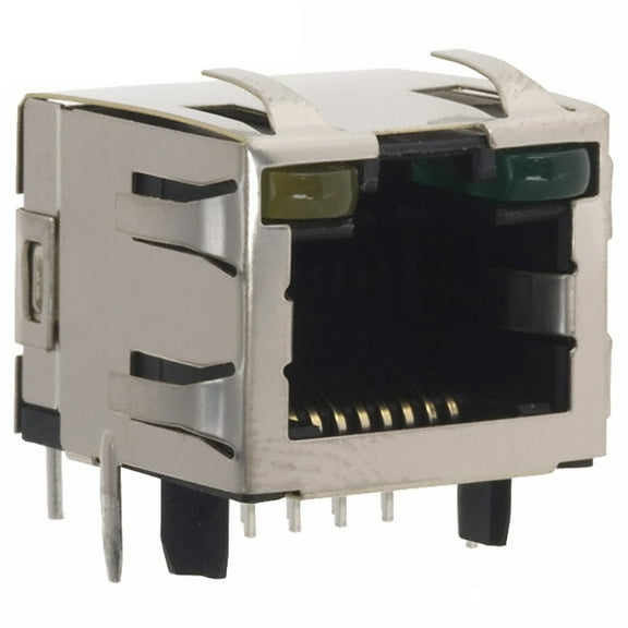 Pack of 5 2-406549-1 Jack Modular Connector 8p8c (RJ45, Ethernet) 90° Angle (Right) Shielded, EMI Finger Cat5 :RoHS