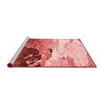 thumbnail image 2 of Ahgly Company Machine Washable Indoor Square Abstract Red Modern Area Rugs, 3' Square, 2 of 4