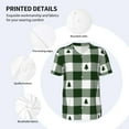 thumbnail image 4 of Daiia Green White Lumberjack Plaid Mens Baseball Jersey Button Down Shirts Short Sleeve Sports Uniforms-X-Large, 4 of 9