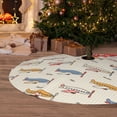 thumbnail image 6 of Yiaed Striped Vintage Planes Print Christmas Tree Skirt , Tree SkirtsTree Mat for Christmas Winter Holiday Indoor Decorations-48", 6 of 7