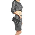 thumbnail image 5 of Bridal Prom Wedding Tote, Evening Bag Woman Clutch Shiny Party Bag Versatile Handmade Bag Shoulder Satchel/Black, 5 of 5