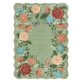 thumbnail image 6 of GlowSol 8'x10' Washable Area Rug Farmhouse Floral Area Rug Indoor Soft Foldable Accent Rugs for Dining Room Home Office, Green, 6 of 7