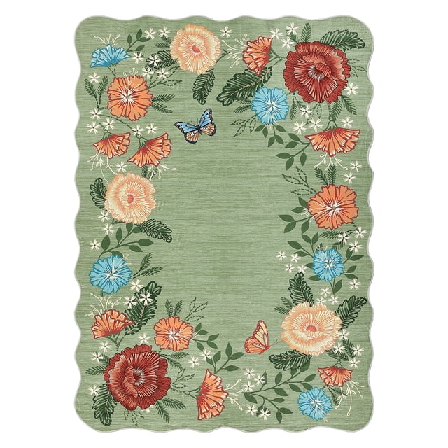 Runner Rug, Washable Runner Rug Non-Slip Area Rug, Stain Resistant Floor Carpet for Hallway Kitchen Doorway Bedside