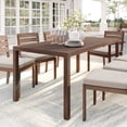 thumbnail image 3 of Martha Stewart 71" Indoor-Outdoor Patio Table with Brown Brushed Woodgrain Aluminum Finish, 3 of 11