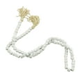 thumbnail image 5 of DecMode White Wood Bohemian Garland Décor with Geometric Bead Details and Cream Cotton Tassel, 81"L, 5 of 7