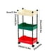 thumbnail image 3 of Zapatero para armario, sala de estar, carrito de refrigerios y frutas, estante de almacenamiento móvil multifuncional de tres niveles, estantería para bebés, baño y cocina, estante de almacenamiento p, 3 of 6