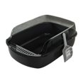 thumbnail image 2 of Caja de Arena para Gatos, Parte Superior Abierta, Bandeja para Cama de Gato, Protector de Dispersión Resistente a Las Manchas Extraíble, Caja de Arena Negro Salvador Bandeja de arena para gatos, 2 of 10
