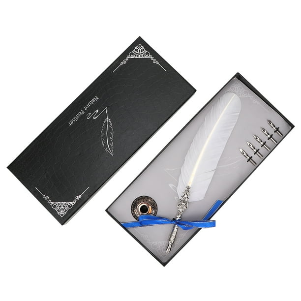 Feather Fountain Pen, Quill Dip Pen, For Student Office Home Gift