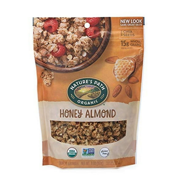 Nature's Path Organic Honey Almond Gluten Free Granola, 11 oz, Pack of 5