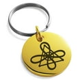 thumbnail image 1 of Stainless Steel Reiki Gnosa Connection Engraved Small Medallion Circle Charm Keychain Keyring, 1 of 1