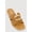 TAN, variant on Women's Metallic Cut Out H Band Slide Sandals