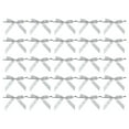 thumbnail image 1 of Unique Bargains 50Pcs Mini Ribbon Bow 3.5' Twist Tie Mini Fabric Satin Ribbon Flower Bows Craft DIY Sewing Bows Light Silver, 1 of 5