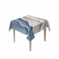 thumbnail image 2 of Blue Beige Tablecloth Square Table Cloth 60x60, Waterproof Outdoor Table Cloth Covers Decorative Table Protector, Modern Coastal Wave Abstract Art Washable Table Cover for Kitchen Dinning Party, 2 of 8
