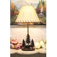 thumbnail image 6 of Ebros Rustic Black Bear in Pine Trees Forest Metal Table Lamp & Shade 24.5"High, 6 of 7