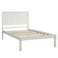 thumbnail image 7 of Wood Platform Bed with Headboard, Twin Bed Frame with Solid Pine Wood Slats Support and Headboard, Bed Frames for Twin Size Bed Bedroom Guest Room, White, LJ2431, 7 of 7