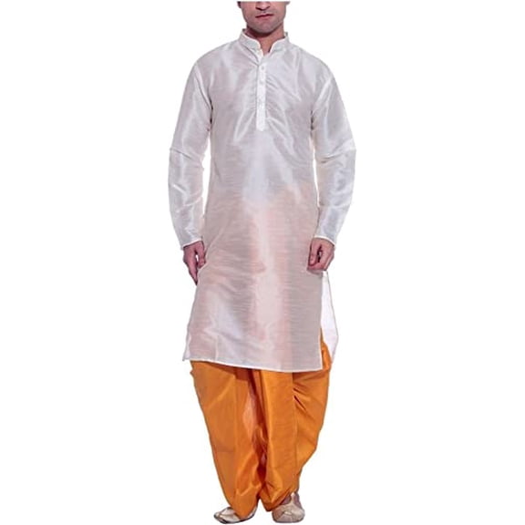 Royal Kurta Mens Cotton Silk Kurta Dhoti