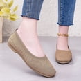 thumbnail image 7 of Hurxie Flats for Women Ballets Shoes: Comfortable Knitted Dressy Work Flats - Ladies Wedding Flat Casual Shoes Khaki, 7 of 7