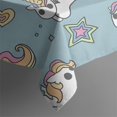 thumbnail image 5 of Cute Unicorn Star Rainbow Pattern Square Tablecloth,Waterproof Square Table Cover,Wipeable Spillproof Washable Table Cover for Home Kitchen Party Decor 52"x52"(132x132cm), 5 of 6
